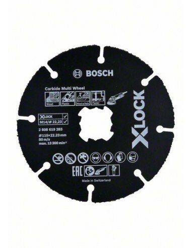TARCZA TNĄCA X-LOCK CARBIDE MULTI WHEEL 115*1*22.23 10 SZT. BOSCH TARCZA TNĄCA X-LOCK CARBIDE MULTI WHEEL 115*1*22.23 10 SZT. BOSCH