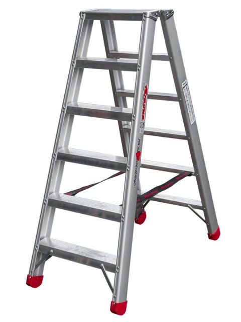 DRABINA 2X6 DWUSTRONNA Z SZEROKIMI STOPNIAMI FARAONE DRABINA 2X6 DWUSTRONNA Z SZEROKIMI STOPNIAMI FARAONE