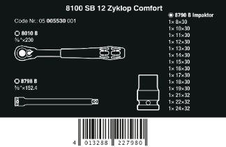 GRZECHOTKA ZYKLOP COMFORT SB 12 3/8'' W ZEST. METRYCZ, 16CZ. WERA GRZECHOTKA ZYKLOP COMFORT SB 12 3/8'' W ZEST. METRYCZ, 16CZ. WERA