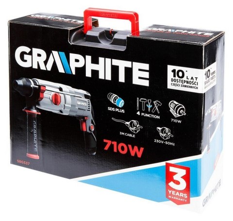 MŁOTOWIERTARKA SDS+ 710W WALIZKA GRAPHITE MŁOTOWIERTARKA SDS+ 710W WALIZKA GRAPHITE
