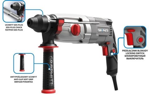 MŁOTOWIERTARKA SDS+ 800W WALIZKA GRAPHITE MŁOTOWIERTARKA SDS+ 800W WALIZKA GRAPHITE