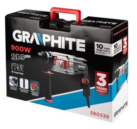 MŁOTOWIERTARKA SDS+ 900W WALIZKA GRAPHITE MŁOTOWIERTARKA SDS+ 900W WALIZKA GRAPHITE