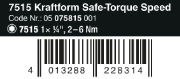 WKRĘTAK DYNAMOMETRYCZNY SAFE-TORQUE SPEED 7515,2-6 NM, 1/4'' WERA WKRĘTAK DYNAMOMETRYCZNY SAFE-TORQUE SPEED 7515,2-6 NM, 1/4'' WERA