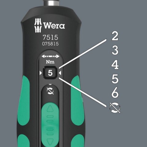 WKRĘTAK DYNAMOMETRYCZNY SAFE-TORQUE SPEED 7515,2-6 NM, 1/4'' WERA WKRĘTAK DYNAMOMETRYCZNY SAFE-TORQUE SPEED 7515,2-6 NM, 1/4'' WERA