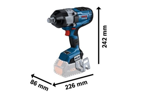 KLUCZ UDAROWY AKUMULATOROWY 3/4'' GDS 18V-1600 0*AH BOSCH KLUCZ UDAROWY AKUMULATOROWY 3/4'' GDS 18V-1600 0*AH BOSCH