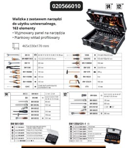 ZESTAW NARZĘDZI 163 SZTUK W WALIZCE BETA