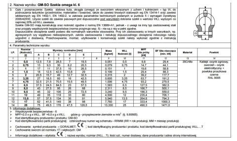 SZEKLA OMEGA KL.6 GM-SO 13.5T WLL UN SZEKLA OMEGA KL.6 GM-SO 13.5T WLL UN