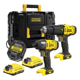 ZESTAW 18V V20 SFMCD711+SFMCF800 2*2.0AH TSTAK STANLEY