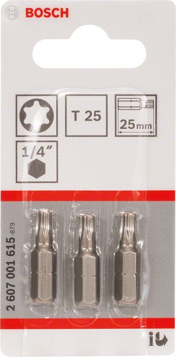 BIT, GROT, KOŃCÓWKA T25 EH 25MM 3 SZT. BOSCH BIT, GROT, KOŃCÓWKA T25 EH 25MM 3 SZT. BOSCH