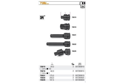 ŁĄCZNIK PRZEJŚCIOWY ZMNIEJSZAJĄCY Z 3/4'' NA 1/2'' BETA ŁĄCZNIK PRZEJŚCIOWY ZMNIEJSZAJĄCY Z 3/4'' NA 1/2'' BETA