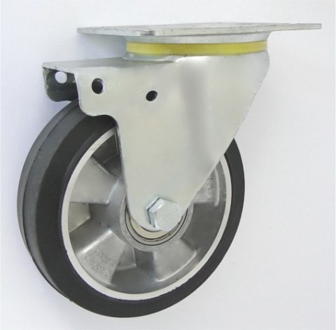 KOŁO ALUMINIUM-GUMA 160MM OBUDOWA SKRĘTNA WZMOCNIONA A42GW UN KOŁO ALUMINIUM-GUMA 160MM OBUDOWA SKRĘTNA WZMOCNIONA A42GW UN