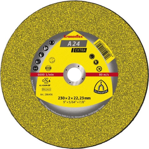 TARCZA PŁASKA A24EX T1A 115*2.5*22 242137 KLINGSPOR TARCZA PŁASKA A24EX T1A 115*2.5*22 242137 KLINGSPOR