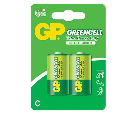 BATERIA GREENCELL 1.5V R14 C 2 SZTUKI GP BATTERY BATERIA GREENCELL 1.5V R14 C 2 SZTUKI GP BATTERY