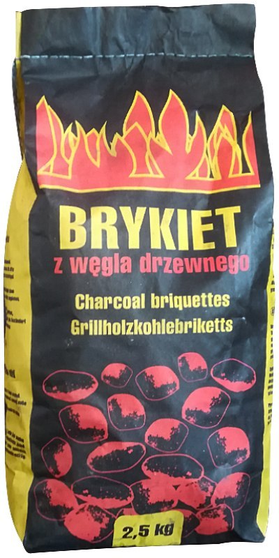 BRYKIET Z WĘGLA DRZEWN.2,5KG UN BRYKIET Z WĘGLA DRZEWN.2,5KG UN
