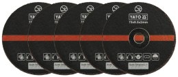 KOMPLET TARCZ DO CIĘCIA METALU 75MM*2MM YATO