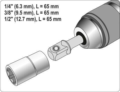 ADAPTER SDS PLUS DO NASADEK 1/4'', 3/8'', 1/2'' YATO ADAPTER SDS PLUS DO NASADEK 1/4'', 3/8'', 1/2'' YATO