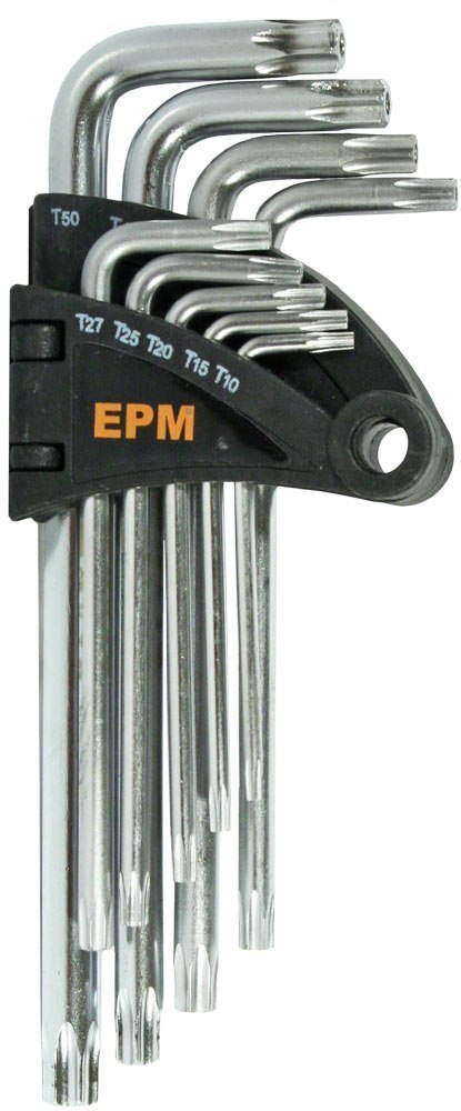 KOMPLET KLUCZY TORX TYP L T10-T50 9SZT. KRÓTKIE EPM KOMPLET KLUCZY TORX TYP L T10-T50 9SZT. KRÓTKIE EPM