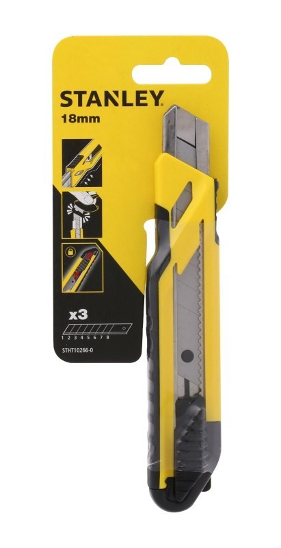 NÓŻ PLASTIKOWY Z 3 OSTRZAMI TPR 18MM STANLEY NÓŻ PLASTIKOWY Z 3 OSTRZAMI TPR 18MM STANLEY