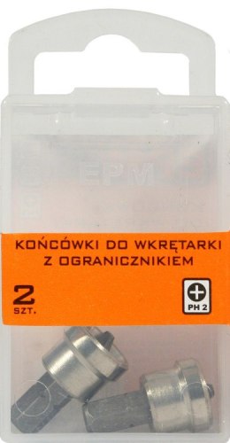 GROT, BIT DO WKRĘTARKI 25MM Z OGRANICZNIKIEM 2SZT PH2 EPM