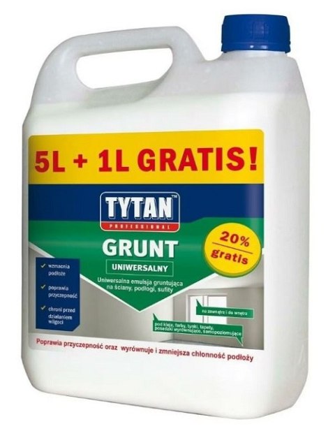 GRUNT TYTAN 6L-EMULSJA GRUNTUJĄCA TYTAN GRUNT TYTAN 6L-EMULSJA GRUNTUJĄCA TYTAN