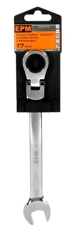 KLUCZ PŁASKO-OCZKOWY Z GRZECHOTKĄ UCHYLNY 14 MM EPM