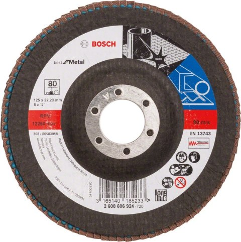 LAMELKA WYGIĘTA GRANULACJA 80 125MM BOSCH LAMELKA WYGIĘTA GRANULACJA 80 125MM BOSCH