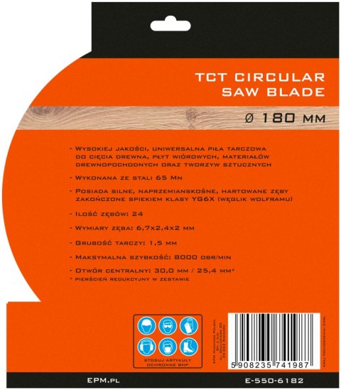 PIŁA SPIEKOWA 180MM 24 ZĘBÓW EPM PIŁA SPIEKOWA 180MM 24 ZĘBÓW EPM