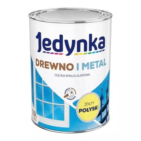 EMALIA ALKIDOWA DO DREWNA I METALU ŻÓŁTY 0,9L JEDYNKA EMALIA ALKIDOWA DO DREWNA I METALU ŻÓŁTY 0,9L JEDYNKA