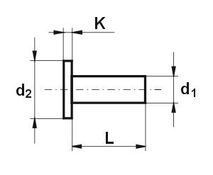 NIT ALUMINIOWY PEŁNY Z ŁBEM WALCOWYM 5.0*26 MM UN NIT ALUMINIOWY PEŁNY Z ŁBEM WALCOWYM 5.0*26 MM UN