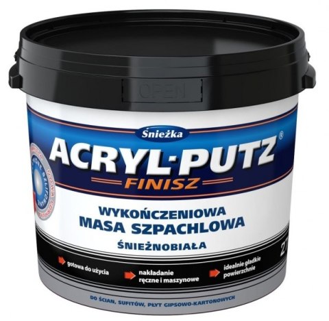 ŚNIEŻKA SZPACHLA ACRYL PUTZ FINISH 17KG ŚNIEŻKA ŚNIEŻKA SZPACHLA ACRYL PUTZ FINISH 17KG ŚNIEŻKA