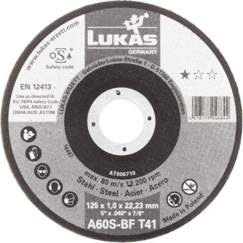 TARCZA PŁASKA T1A 115*1.0*22 A60S-BF PREMIUMFLEX ROTTLUFF TARCZA PŁASKA T1A 115*1.0*22 A60S-BF PREMIUMFLEX ROTTLUFF