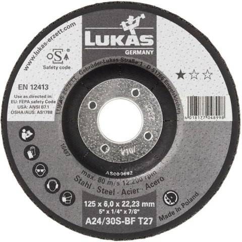 TARCZA WYPUKŁA T27 115*6.0*22 A24/30S-BF PREMIUMFLEX ROTTLUFF TARCZA WYPUKŁA T27 115*6.0*22 A24/30S-BF PREMIUMFLEX ROTTLUFF