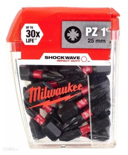 BIT, GROT, KOŃCÓWKA SHOCKWAVE PZ1 25MM 25 SZT. MILWAUKEE
