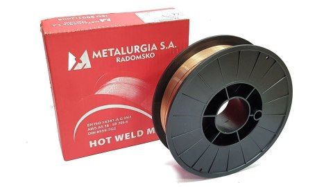 DRUT SPAWALNICZY G3SI1 0.8MM OP. 5KG METALURGIA DRUT SPAWALNICZY G3SI1 0.8MM OP. 5KG METALURGIA