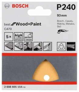 PAPIER ŚCIERNY DELTA 93MM G240 5PC. BOSCH