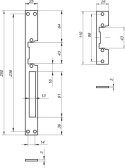ZACZEP PŁASKI DO ELEKTROZACZEPU RE54 SZEROKOŚĆ 25MM MODEL L LOB