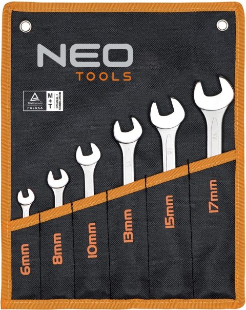 KOMPLET KLUCZY PŁASKO-OCZKOWYCH 6-22MM 12 SZTUK NEO KOMPLET KLUCZY PŁASKO-OCZKOWYCH 6-22MM 12 SZTUK NEO