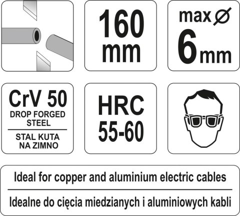SZCZYPCE DO CIĘCIA PRZEWODÓW 6 CAL YATO SZCZYPCE DO CIĘCIA PRZEWODÓW 6 CAL YATO