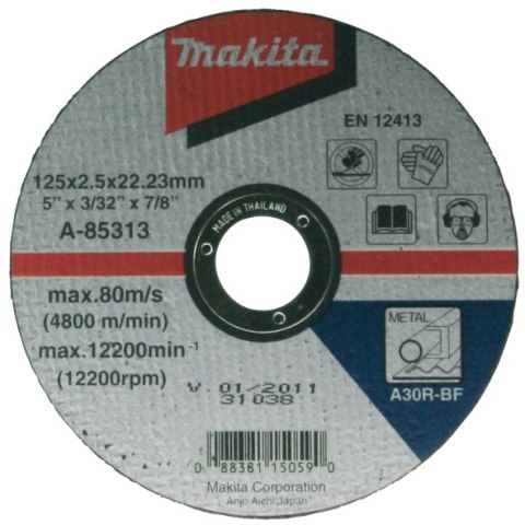 TARCZA DO METALU 125*2,5*22MM MAKITA TARCZA DO METALU 125*2,5*22MM MAKITA
