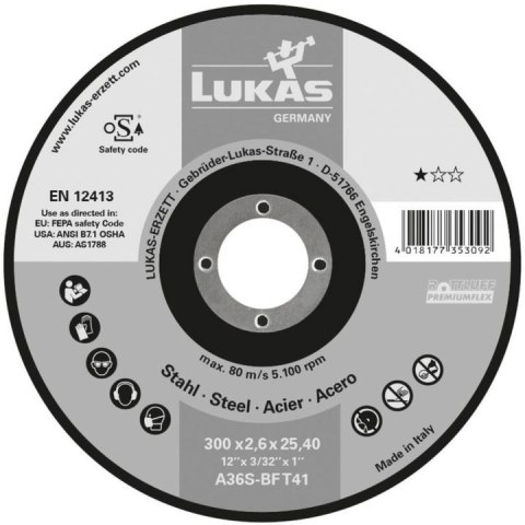 TARCZA PŁASKA T1A 400*4.0*32 A30T-BF PREMIUMFLEX ROTTLUFF TARCZA PŁASKA T1A 400*4.0*32 A30T-BF PREMIUMFLEX ROTTLUFF