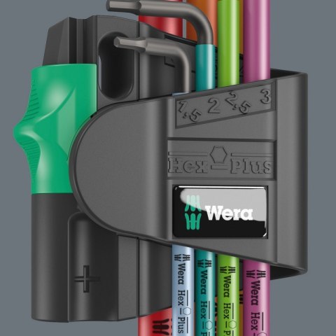 ZESTAW KLUCZY TRZPIENIOWYCH 950/7 HEX-PLUS MULTICOLOUR WERA ZESTAW KLUCZY TRZPIENIOWYCH 950/7 HEX-PLUS MULTICOLOUR WERA