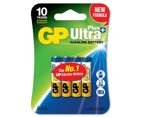 BATERIA ULTRA+ ALKALINE LR3 AAA 1.5V 4SZT GP BATTERY BATERIA ULTRA+ ALKALINE LR3 AAA 1.5V 4SZT GP BATTERY