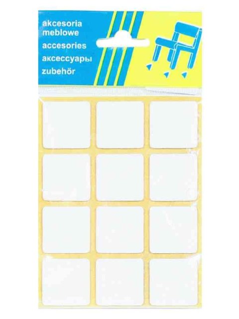 PODKŁADKA FILCOWA BLISTER BIAŁA 28*28MM - 12SZT UN PODKŁADKA FILCOWA BLISTER BIAŁA 28*28MM - 12SZT UN