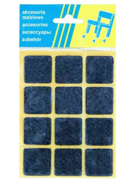 PODKŁADKA FILCOWA BLISTER CZARNA 28*28MM - 12SZT UN PODKŁADKA FILCOWA BLISTER CZARNA 28*28MM - 12SZT UN