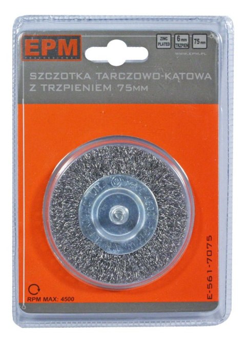 SZCZOTKA TARCZOWA Z TRZPIENIEM 100MM ZN EPM SZCZOTKA TARCZOWA Z TRZPIENIEM 100MM ZN EPM