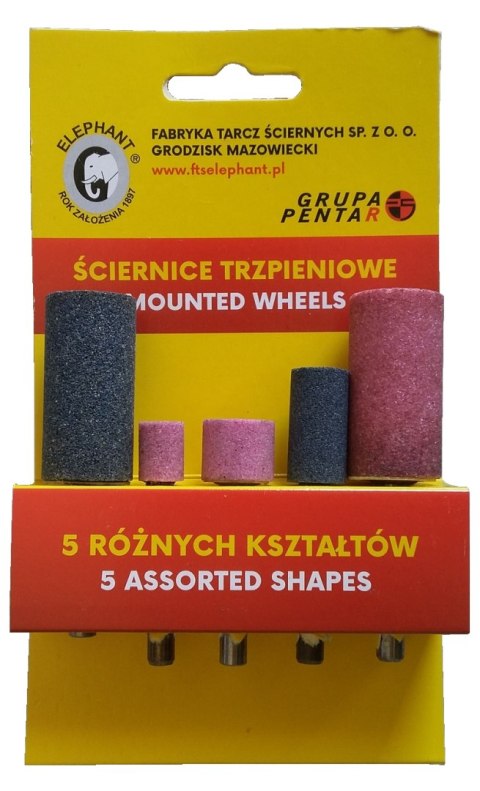 ZESTAW ŚCIERNIC TRZPIENIOWYCH 6MM UN ZESTAW ŚCIERNIC TRZPIENIOWYCH 6MM UN