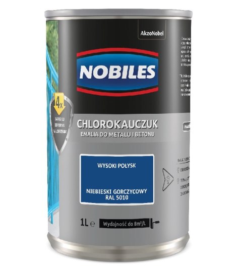 NOBILES EMALIA CHLOROKAUCZUKOWA NIEBIESKA SYGNAŁOWA 0.9L NOBILES NOBILES EMALIA CHLOROKAUCZUKOWA NIEBIESKA SYGNAŁOWA 0.9L NOBILES