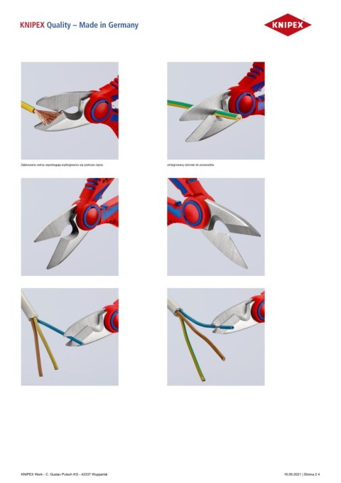 NOŻYCZKI DLA ELEKTRYKÓW KNIPEX NOŻYCZKI DLA ELEKTRYKÓW KNIPEX