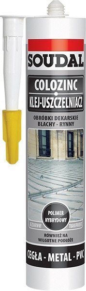USZCZELNIACZ DO BLACH BEZBARWNY COLOZINC 290ML SOUDAL USZCZELNIACZ DO BLACH BEZBARWNY COLOZINC 290ML SOUDAL