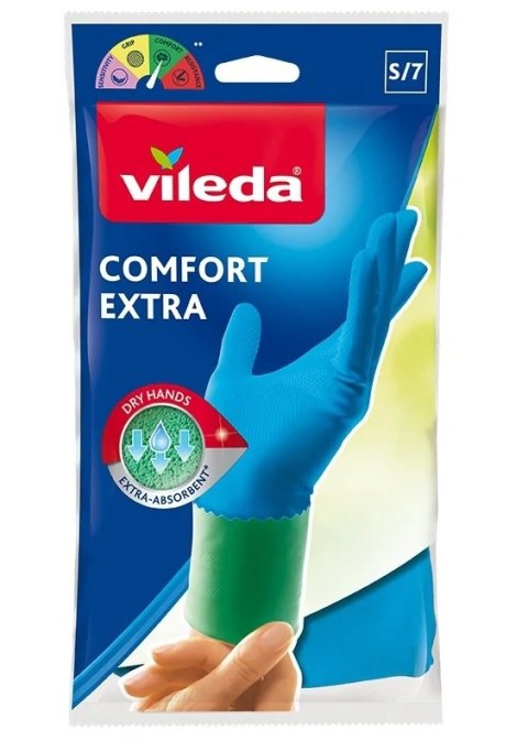 VILEDA RĘKAWICE GUMOWE KOMFORT EXTRA ROZMIAR M VILEDA VILEDA RĘKAWICE GUMOWE KOMFORT EXTRA ROZMIAR M VILEDA